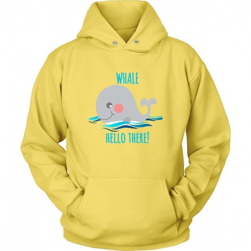 Projekt Bluzy Z Kapturem Whale Hello