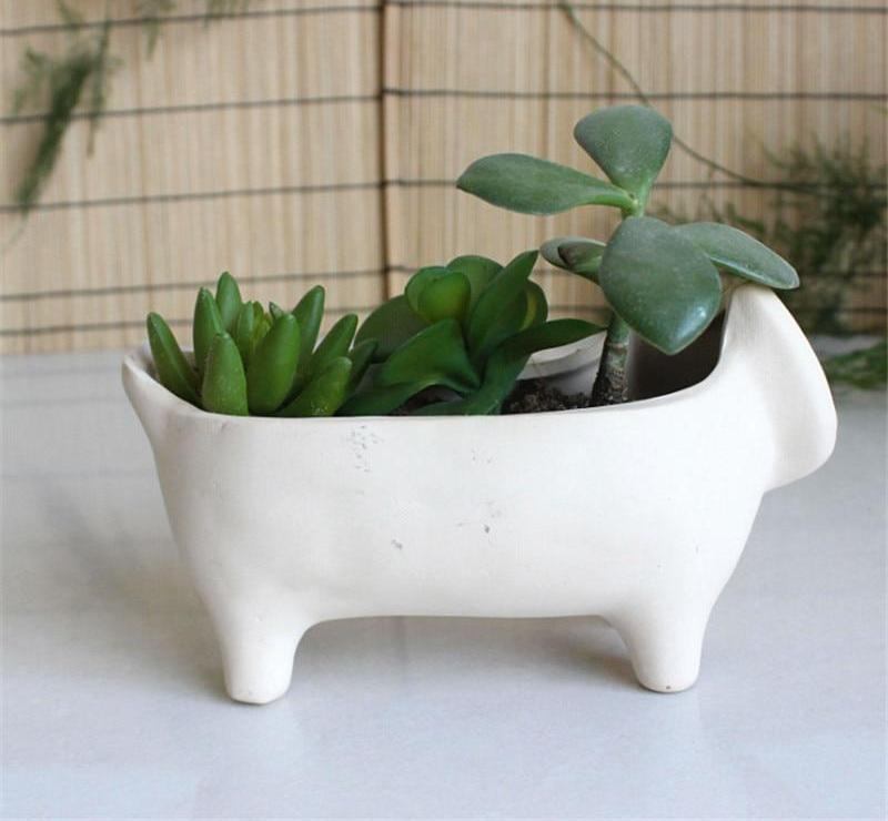 Śliczna Ceramiczna Mini Doniczka Dla Kota